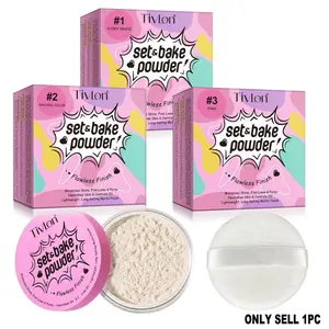 Tivlon Loose Powder, Matte Finish, Long-Lasting, Oil-Control, Waterproof, Invisible Pores, Three Colors, Suitable for All Skin Types