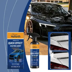Homonth Nano Ceramic Coating 120ml Advanced Teflon Sealant for Cars Hydrophobic Waterproof Protection Mirror Shine Finish UV Resistance Easy Spray On Application Long Lasting Paint Sealant spra  car wax d ly essentia Ceramic Coating Car Wax  Stain Remover