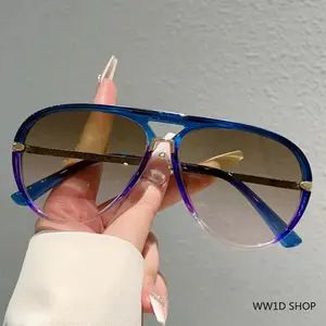 2025 Retro Aviator Sunglasses – Multi-Color Gradient, Trendy Summer Outdoor Shades for Men & Women