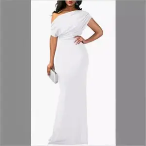 Women's Elegant Sleeveless Off Shoulder Bodycon Long Formal Party Evening Dress