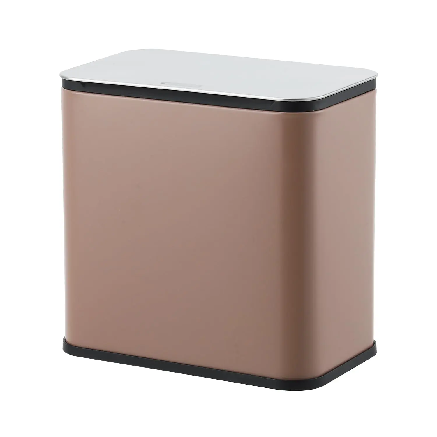 Garvee 1.3 Gallon/5 Liter Wall-Mounted Kitchen Trash Can with Soft-Close Lid, Stainless Steel Construction, Rectangle Shape, and Removable Inner Bucket for Easy Waste Management