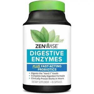 Zenwise Health Digestive Enzymes and Bromelain for Gut Health - Probiotic Multi Enzymes with Prebiotics and Probiotics for Women and Men for Digestive Health and Bloating Relief for Digestion -45 CT