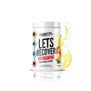 Legacy Fit Supplements LETS RECOVER HYDRAMINO BCAA/EAA BLEND 5000 mg Amino Acids Strawberry Lemonade Flavor for Muscle Recovery - Healthcare