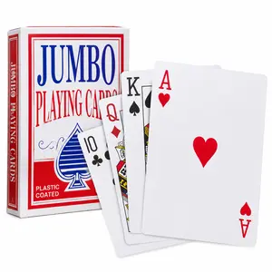 Jumbo Oversized Full Deck Playing Cards - Party Game for Adults, Magic Tricks, Group Game Night Decorations