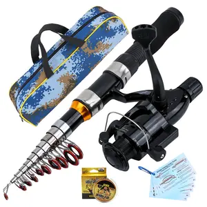 Portable Telescopic Fishing Rod Set, Fishing Pole Combo with Spinning Reel, Line, and Storage Bag, Ideal for Beginners and Outdoor Camping