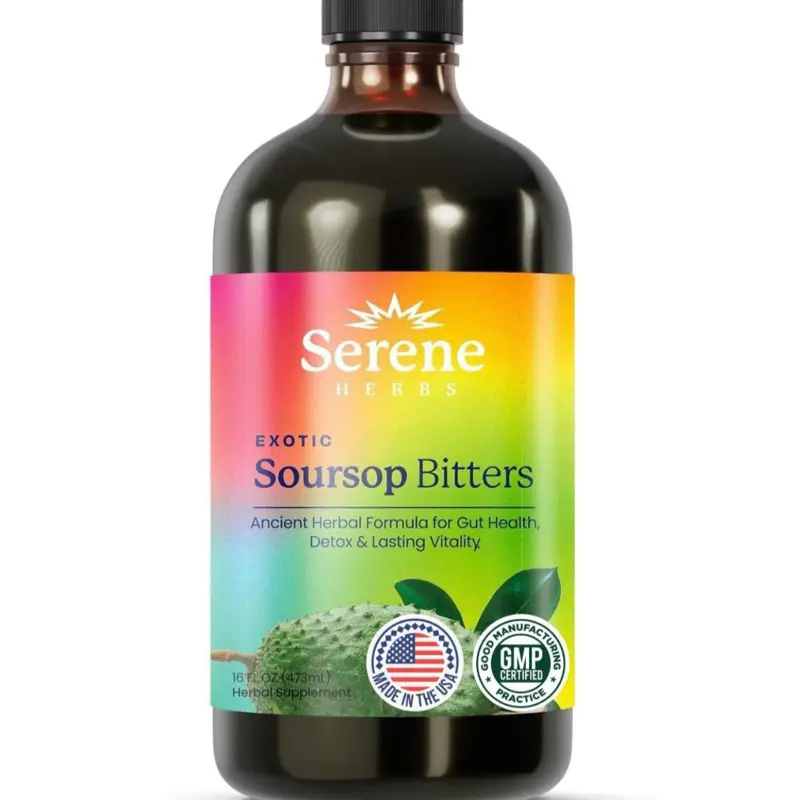 Serene Herb Exotic Soursop Bitters Liquid Gut Health Detox Lasting Vitality
