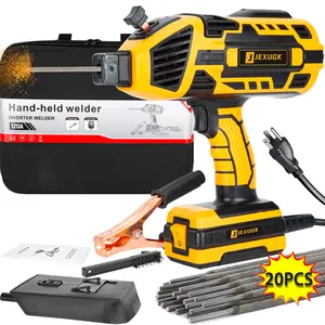 Portable Electric Welding Machine, 20-120A Upgraded 110V Handheld ARC Welding Machine with IGBT Inverter 6 Variable Current Adjustment, Welding Tool Set for 3/32"-1/8" Welding Rod Gift