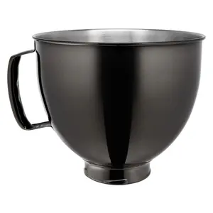 KitchenAid 5-Quart Metallic Black Stainless Steel Mixing Bowl | Fits 4.5-Quart & 5-Quart KitchenAid Tilt-Head Stand Mixers