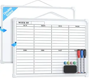 MaxGear Wall Hanging Weekly Dry Erase Whiteboard 16x12 Inch Double Sided Portable Planner Board For Memo To Do List Home Kitchen School Office Daily Organization