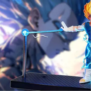 Magnetic Levitating Energy Wave Night Light, LED Battle Aura Effect Desk Decor, Cool Anime Inspired Action Figure & Mood Lamp