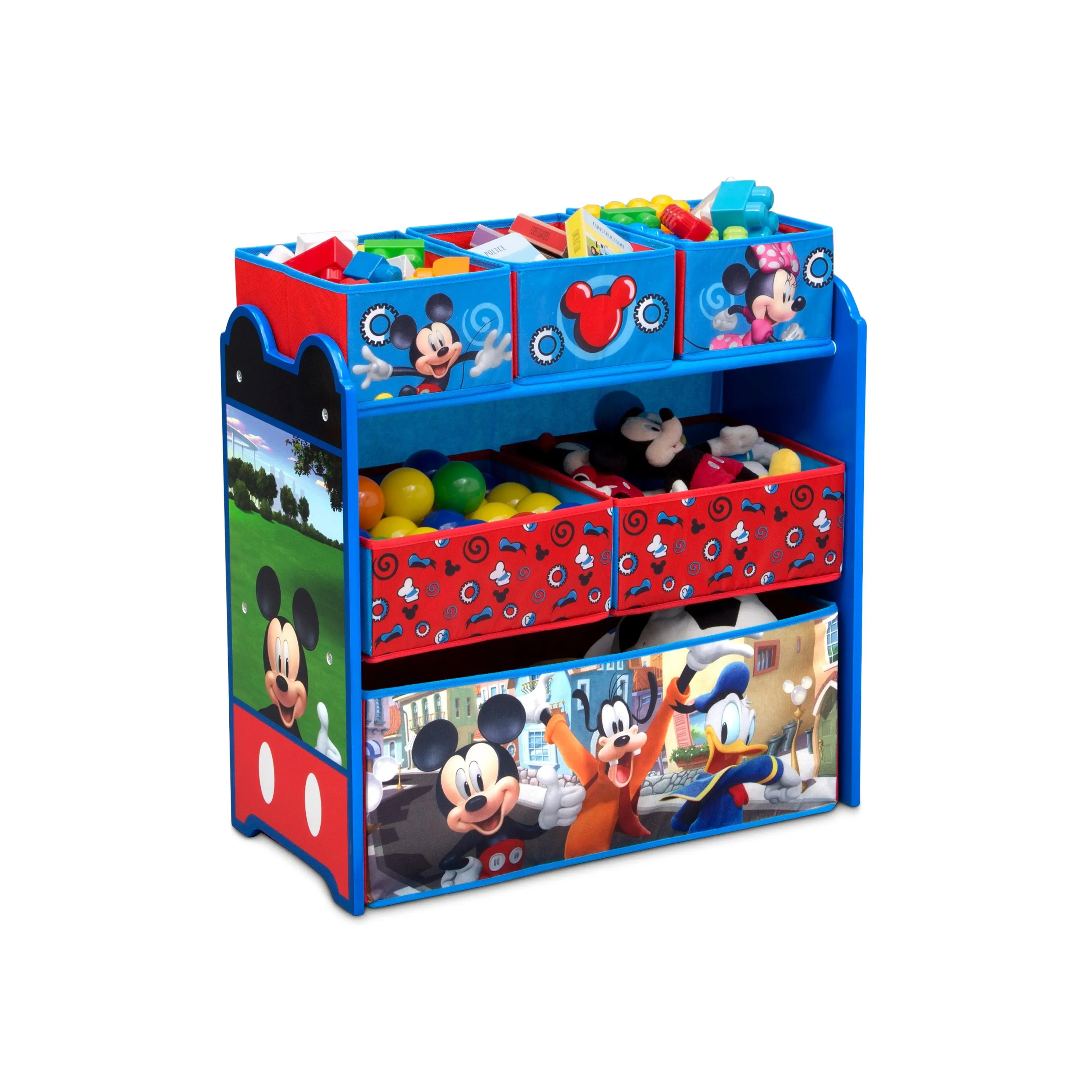 Mickey Mouse 6 Bin Design and Store Toy Organizer Mickey Mouse 6 Bin Design and Store Toy Organizer