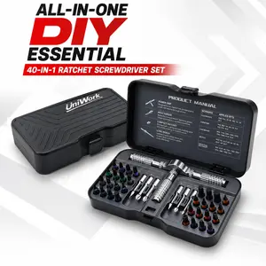 40 in 1 Magnetic Ratchet Screwdriver Set, Multi Bit Magnetic Screwdriver Kit for DIY Repair, Bike, Computer & Furniture Torx