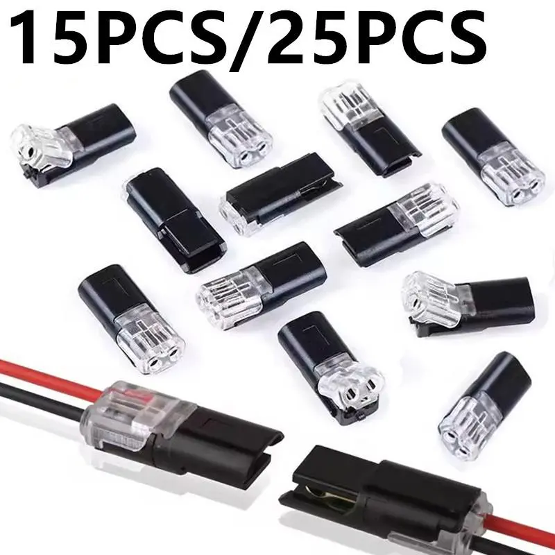 Double-Line Interlocking Detachable Connectors, Wire Tap Connectors, Cable Connector, Quick-Connect Terminals for 18–22 AWG Wires, Durable Home Improvement Accessories