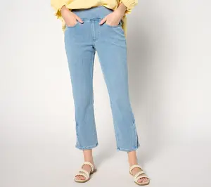 Belle by Kim Gravel Tall Flexibelle Anchor Button Cropped Jean