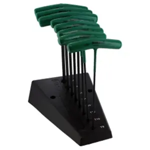 212 MAIN Bondhus Graduated Star T-Handle Set - 8-Piece High Torque Tool, Heavy Duty, Cushion Grip, Flywheel Effect, Molded Stand for Cycling & Outdoor Recreation