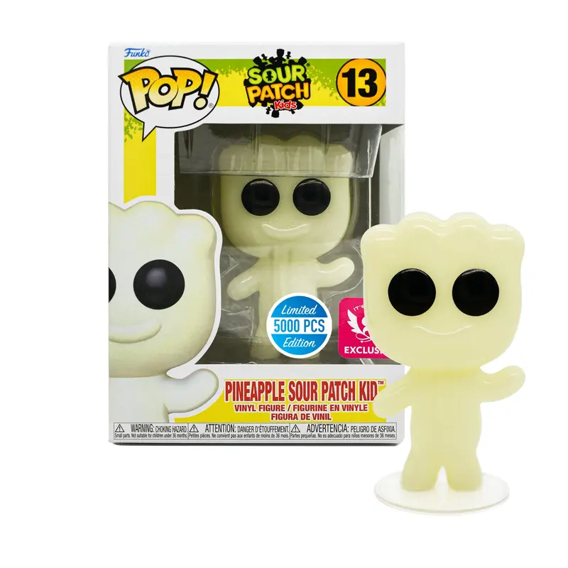 Limited Edition POP! SOUR PATCH KIDS® Pineapple Glittery Finish Candy Mascot Vinyl Figure - 1-Piece Premium Authentic Exclusive Collectible, 3+ Age Appropriate, 5000 Pcs Drop for Candy Enthusiasts