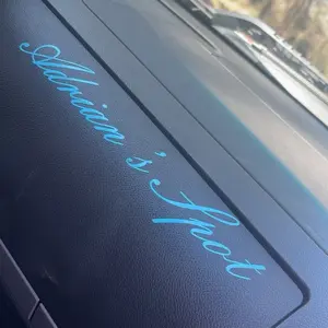 Custom name decal for dash