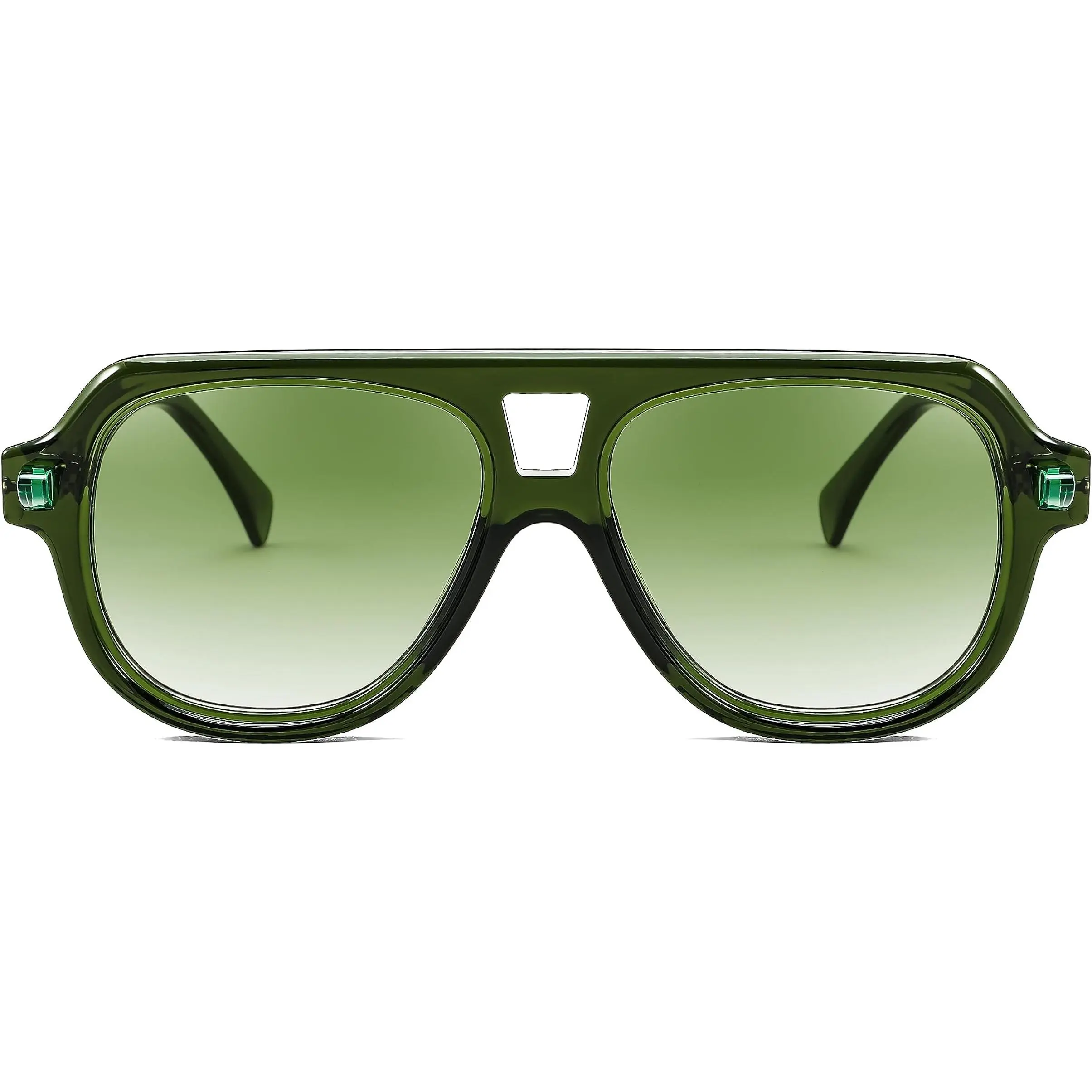 FEISEDY 70s Vintage Large Frame UV400 Men's Sunglasses, Stylish Shades, Trendy Styling Sun Glasses Eyewear, Unisex Trendy Beach Eyewear B0030