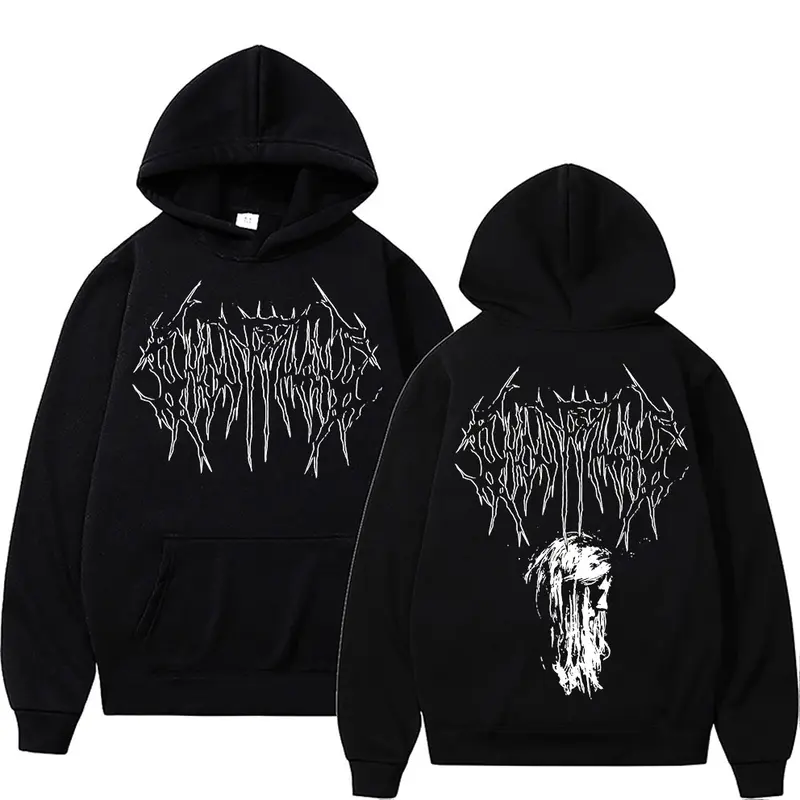Rapper Ghostemane Squeeze Graphic Hoodie Men's Streetwear Mens Hip Hop Hoodies Men Women Oversized Fleece Cotton Hood Sweatshirt