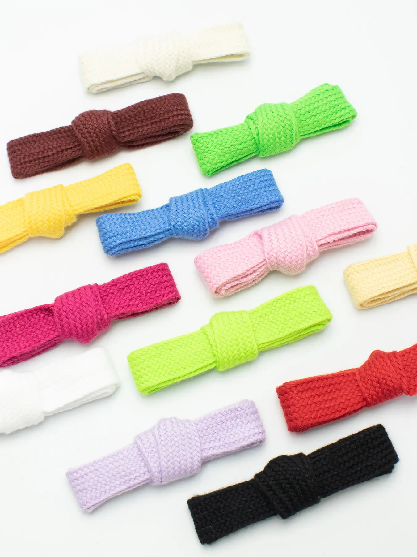 Pure Color Fiber Shoelaces, 120cm/47.24 Inches, 14 Pairs Pack, Durable and Easy to Clean, Multi-Purpose Shoe Laces, Footwear Lace for Sneakers Choice