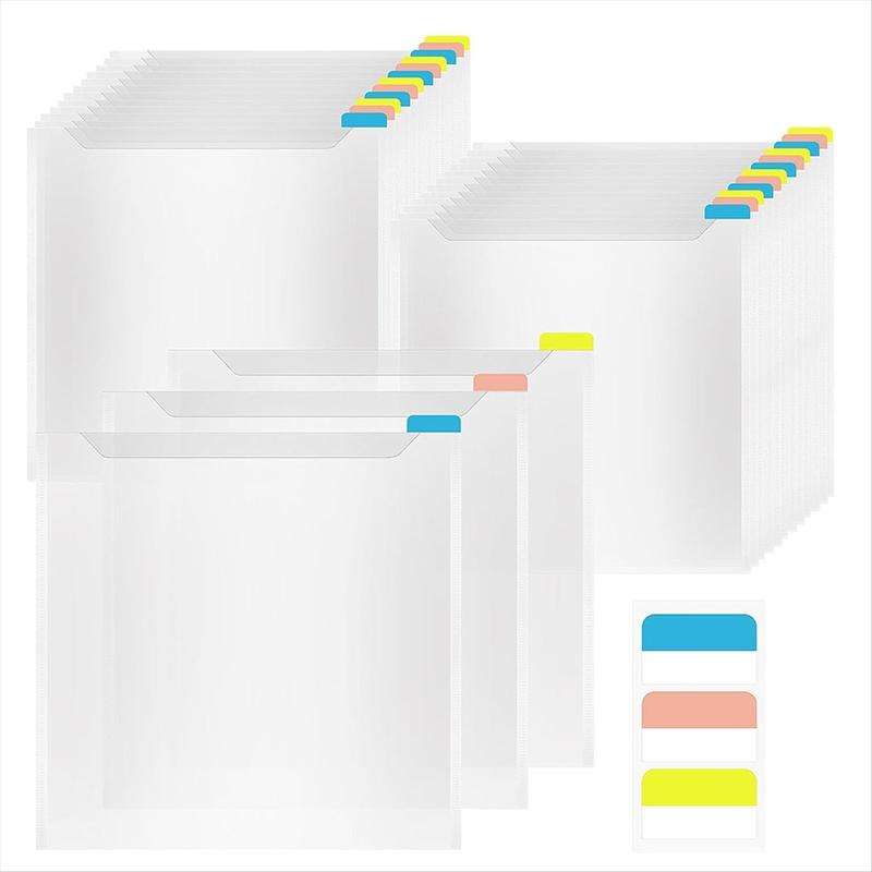 Scrapbook Paper Storage Organizer 12x12 Inch Clear Scrapbook Paper Organizer with Sticky Index Tabs Holds for Christmas New Year Home Use