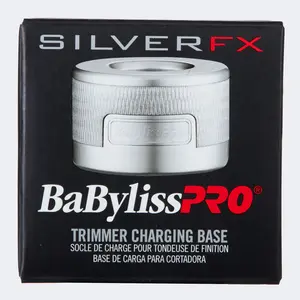 BaBylissPRO Silver Trimmer Charging Base FX787BASE-S – Stylish & Convenient Charging Solution