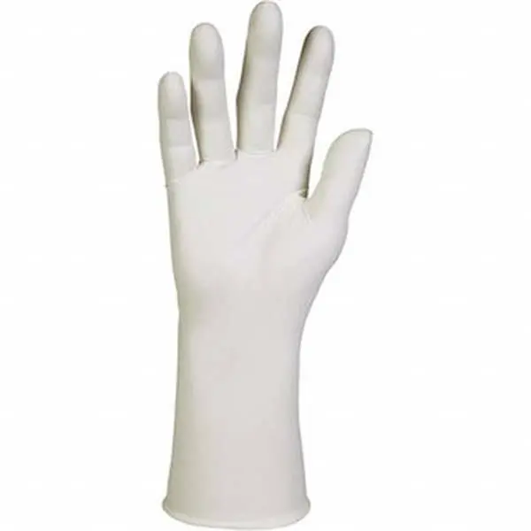 Kimtech G3 Hand Disposable Nitrile Cleaning Gloves, Size L, 6.3 mil, 12" Long, White, Cleanroom Grade, Powder-Free, Static Dissipative, Smooth Beaded Rolled Cuffs, Ambidextrous, 100-Gloves Pack (56883)