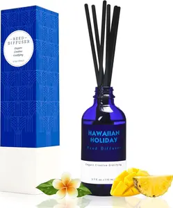 Reed Diffuser Set for | 3.7 Oz(110ml) Hawaiian Holiday  Diffuser | with Mangoes, Pineapples, Peaches & Melons Scented Oil Sticks Diffuser, Air Fresheners for , Bathroom