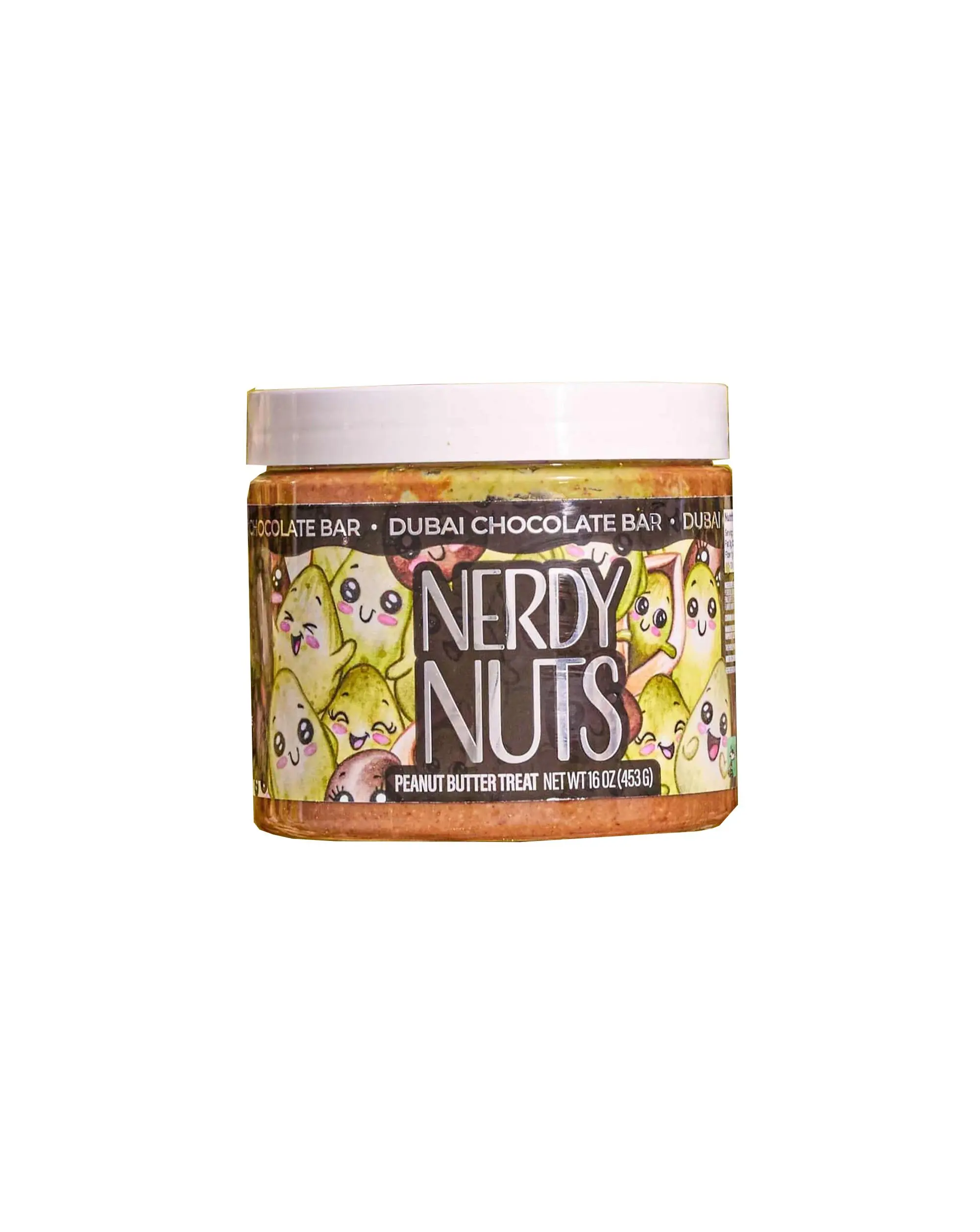 Nerdy Nuts Dubai Chocolate Bar – Rich Milk Chocolate with Creamy Peanut Butter Center – Sweet Snack Bonbon
