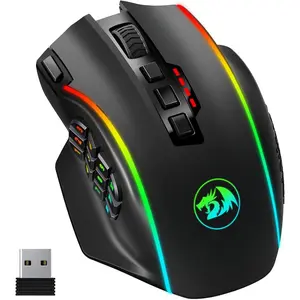 Wireless Gaming Mouse, MMO Gaming Mouse UP 16,000 DPI, 16 Macro Programmable Buttons, RGB Rechargeable with 12 Side Buttons, 70Hrs For PC Laptop MOBA FPS