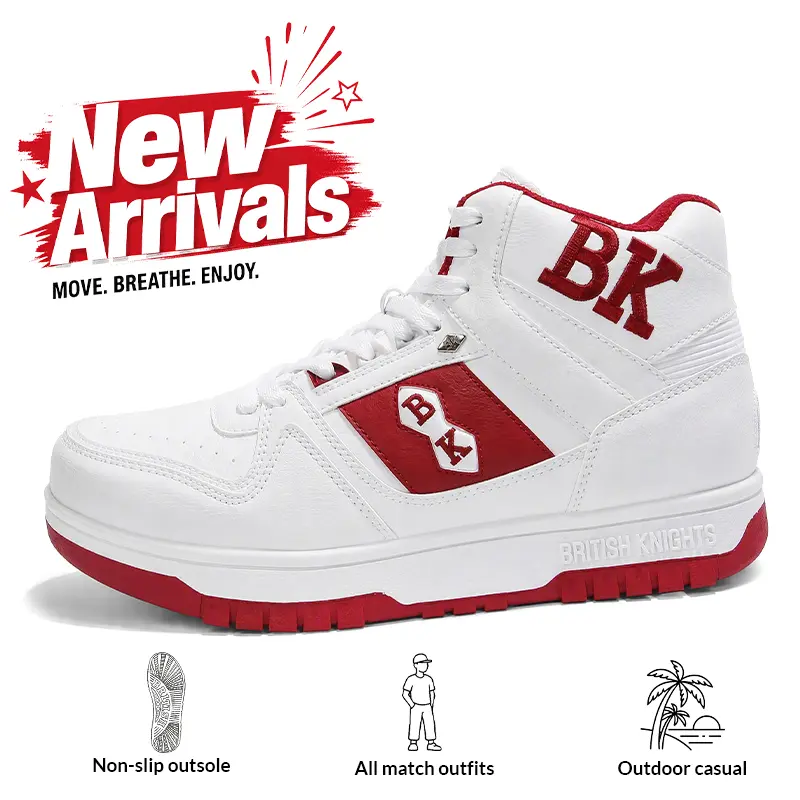 British Knights Men's High-Top Lace-Up Casual Trainers, TikTokShopFallDealsForYou titokshopstockup tiktokshopmothersday springbreak summervibes TikTokShopSummerTurnUp britishknightsshoes genx streetwear sneakerhead sohochic mensshoes Running Footwear