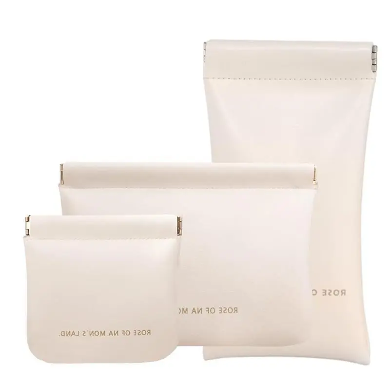Women's Waterproof Mini Makeup Organizer Bag - Durable 3-Piece Purse Stuffers with Pinch Elastic Open-Close, for Lipstick, Beauty Products, Mini Toiletries, Portable Organizer Pouch Storage Bags (Birthday Ideal)