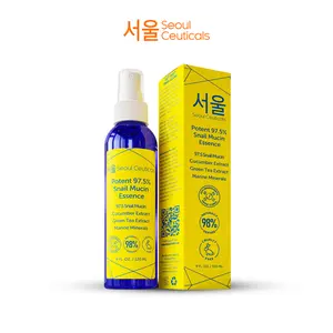 97.5% Snail Mucin Essence - Korean Face Mist - K Beauty Skincare Facial Spray - Cucumber Extract + Marine Minerals + Green Tea + Aloe - 4oz - Daily Hydrating Moisturizer for Dewy Skin