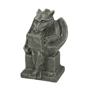 Gargoyle With Laptop Computer Concrete Statue