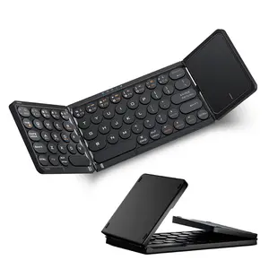 Ultra-Thin Foldable Mini Wireless Bluetooth Keyboard - Portable Accessory for Tablets, Laptops, Phones, Simple Design for Home Office Travel (Wireless Computer Keyboards, Foldable Tablet Keyboards) Device ，Device ，Folding