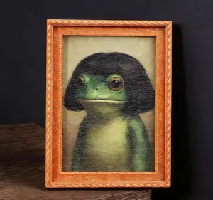 Wooden Unique Design Frog Magnet with Bob Haircut Funny Fridge Decor for Bestie Cowork Meme Gift Buy2Save30% Buy3Save40% Specer Cuteial Offers fridge magnets