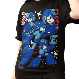 Mega Man Blue Bomber Gaming Shirt, Fashion Cotton, Full Colors, Full Sizes, For Men, For Women