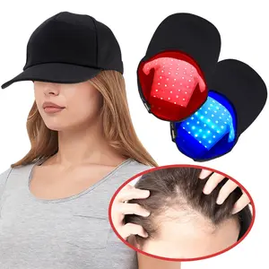 Portable Rechargeable Relaxing Hat LED Light Hair Care Device, Vibration Baseball Cap, USB Charging, Unisex Travel Essential
