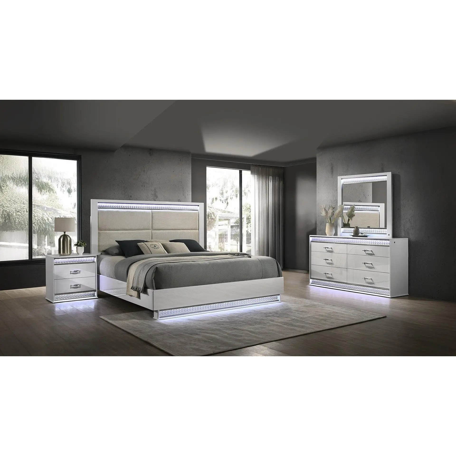 Bartholomew Modern LED Bedroom Bartholomew Modern LED Bedroom