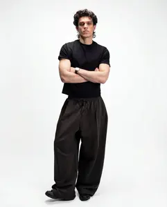 S32 Standard Fit Cropped T-Shirt — 220 GSM Organic Cotton - Black