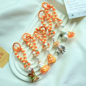 Halloween phone accessories pendant wizard pumpkin cute DIY keychain pendant student girlfriend Cellphone