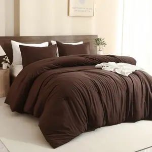 Earthy Brown California King Comforter, 3 Oversized King Comforter, Lightweight Solid, Seasons Cal King Comforter (104x96In Comforter  2 Pillowcases)