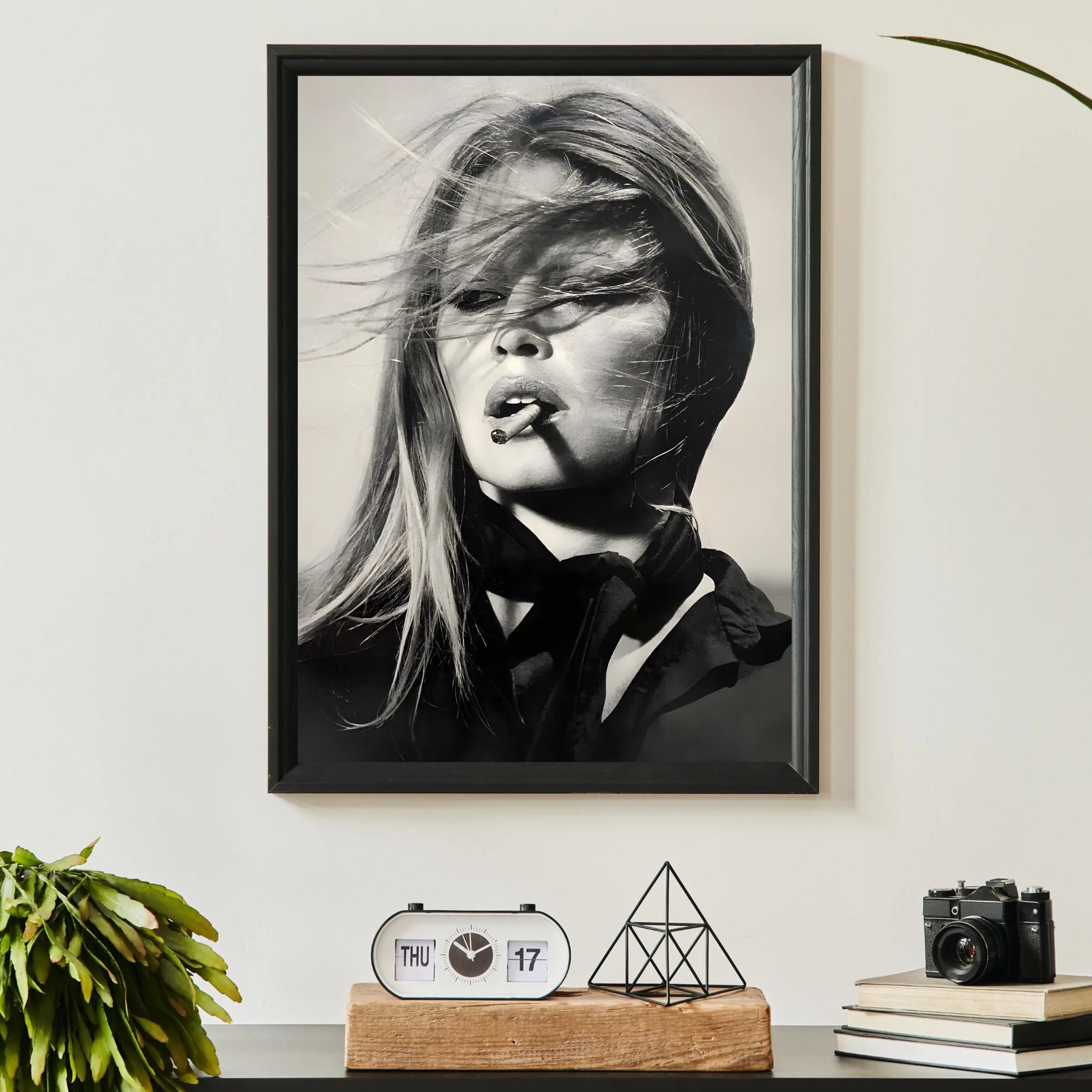 Brigitte Bardot Print, Black and White Wall Art, Old Hollywood Print, Fashion Aesthetic Art, Trendy Poster, Retro Vintage Photo