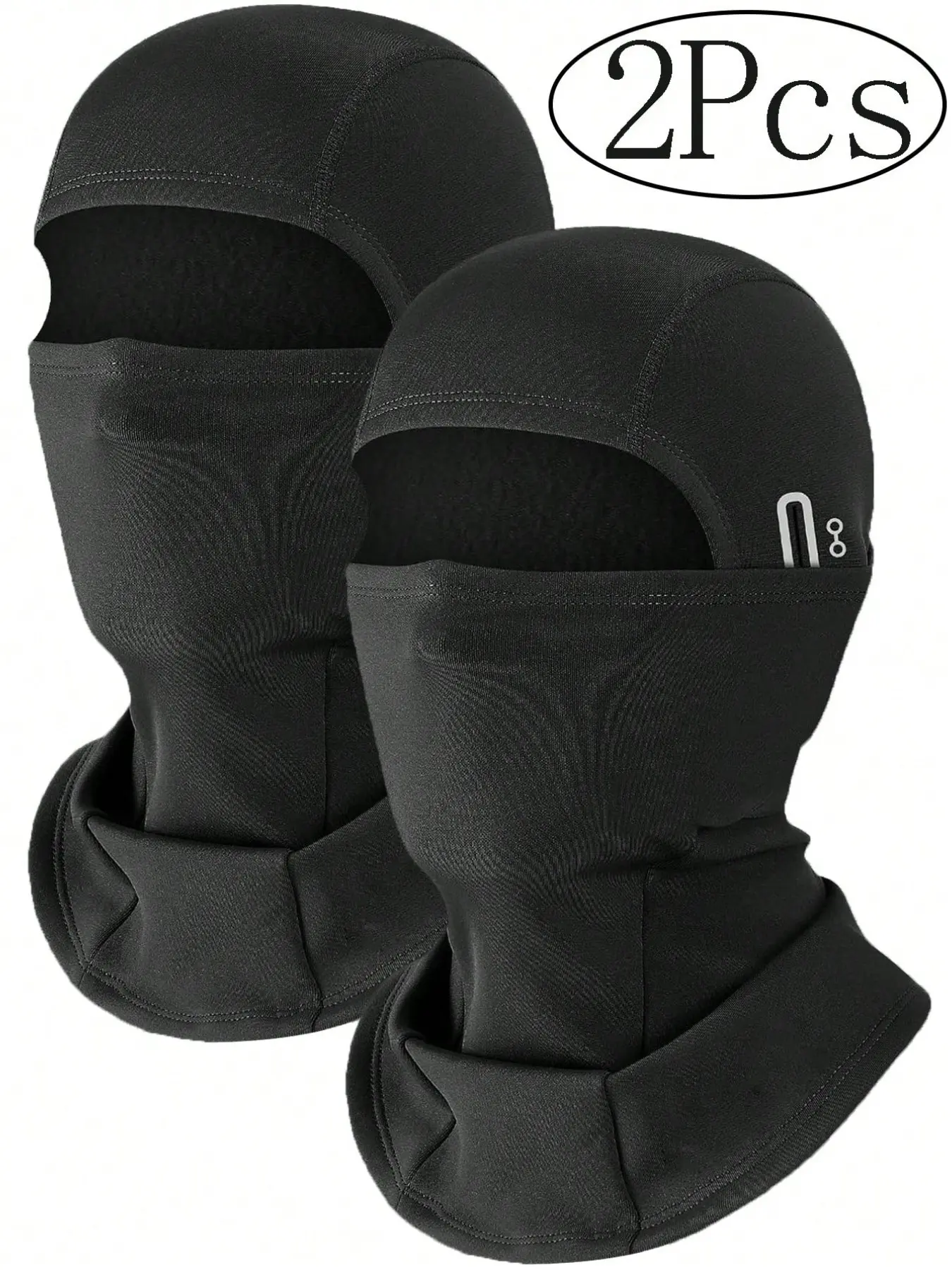 2Pcs Summer Balaclava Men Women Cooling Ice Silk Face Mask Sun UV Protection Balaclava Hood for Cycling Motorcycling Motorcycle Mask Cycling Face Cover Black Outdoor Sports Mask