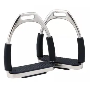 New Horse English Flexible Safety Stirrups Irons Stainless