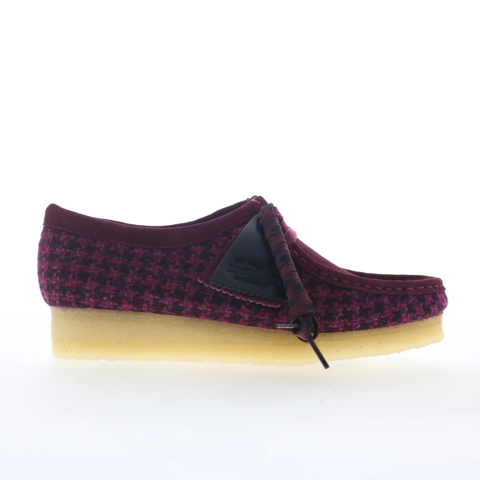 Clarks Wallabee 26183573 Womens Purple Suede Lace Up Oxford Flats Shoes