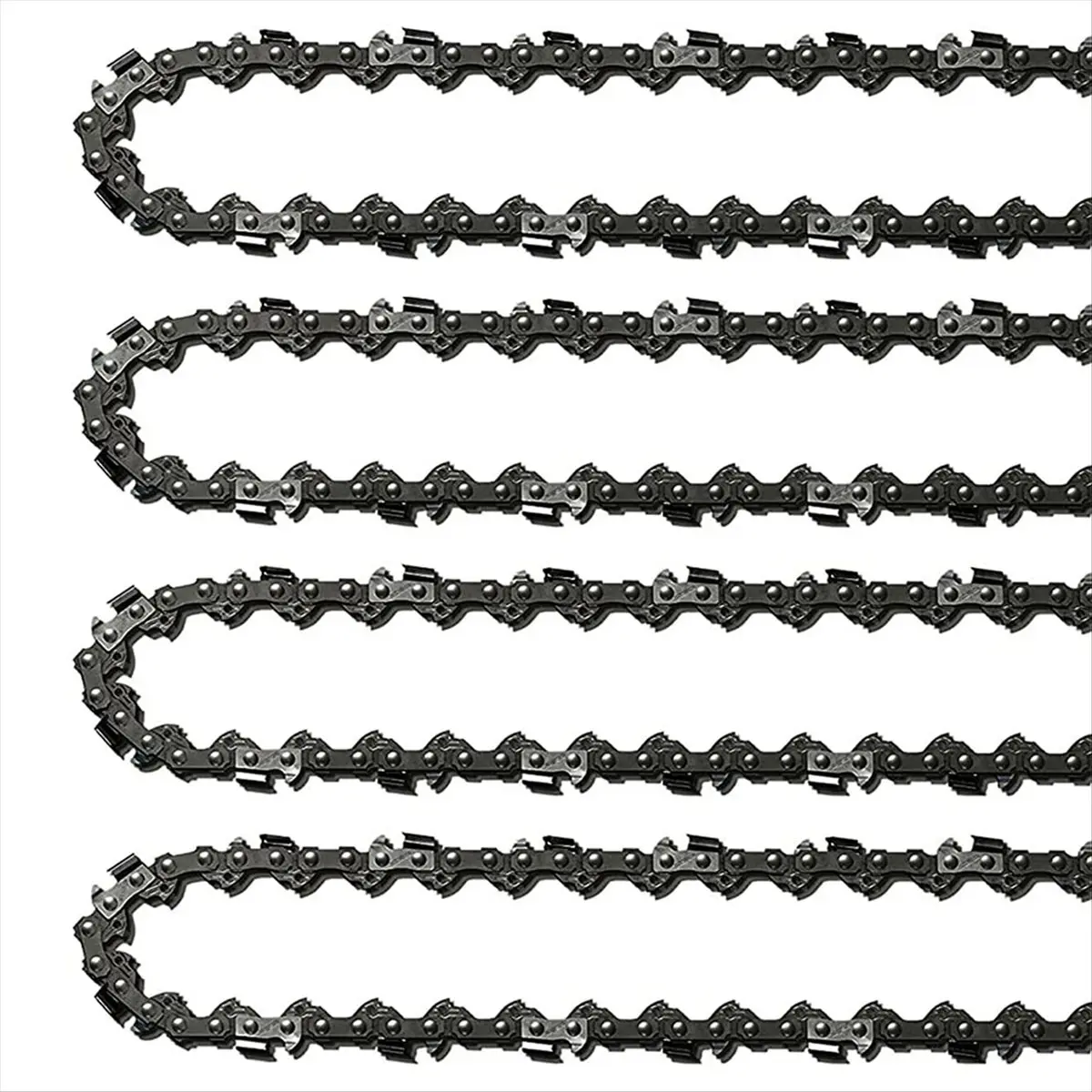 4Pcs 18Inch Chainsaw Chain 62 Drive Links 0.05In Gauge, 3/8In Pitch, 18In Replacement Chain Low-Kickback Chainsaw Chain Power Tools