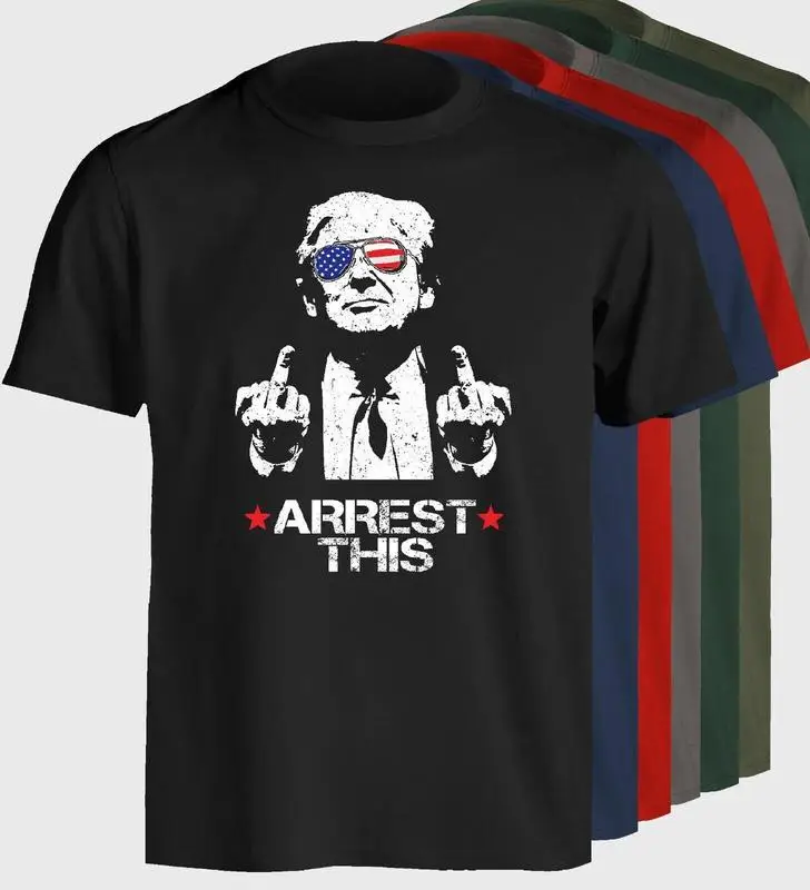 Trum Arrest This Funny T-Shirt 2024 Elections, Full Color Shirt, For Men, For Women Classic Cotton