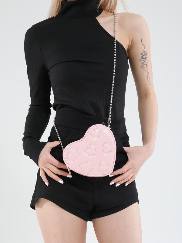Sweet Cute Heart Design Bag, Single Shoulder Crossbody, Perfect for Valentine's Day Gift for Girlfriend, Stylish and Adorable