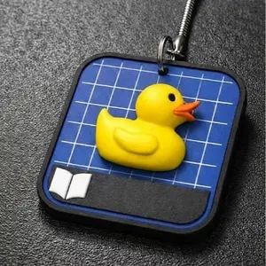 Arc Raiders Inspired Rubber Duck Blueprint Keychain